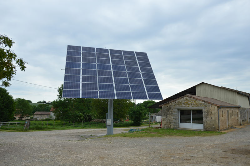 Tracker solaire - panneau solaire - développement durable - Coopérative laitière de la Sèvre - terroir - Echiré