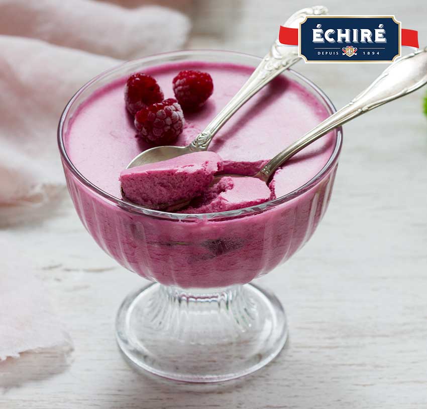 Raspberry mousse recipe with thick Échiré cream